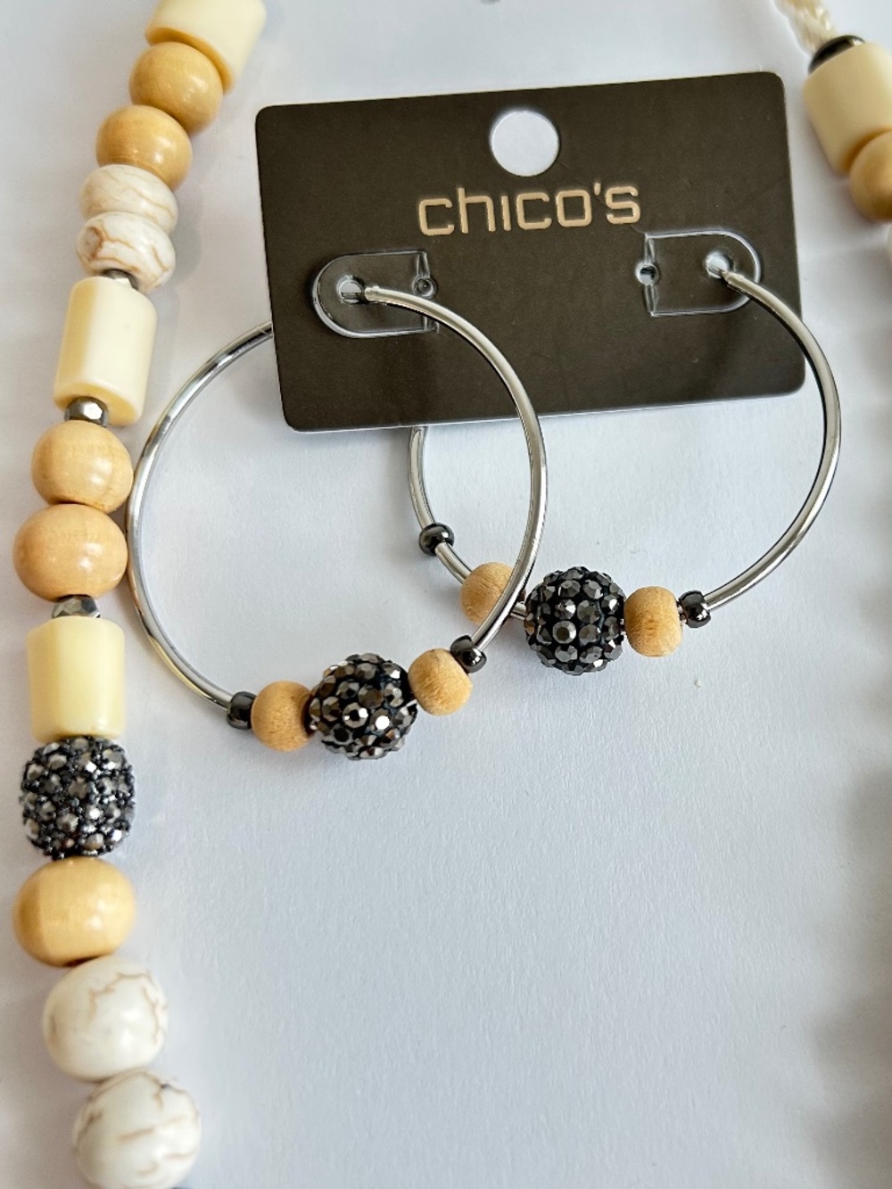 Chico's Statement Necklace & Earring Set + Bonus Necklace (NWT/NWOT) - Picture 6 of 10